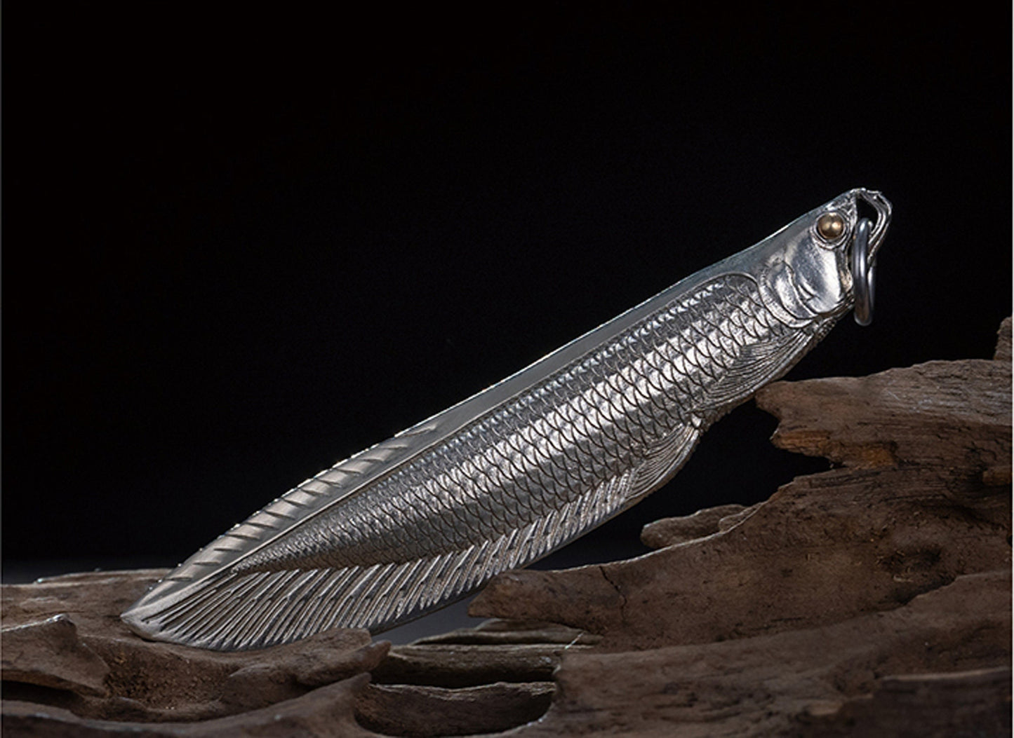 Arowana Fish shape blunt knife box opener letter opener EDC charm Gothic and punk accessory Fishermen gift Father gift husband gift