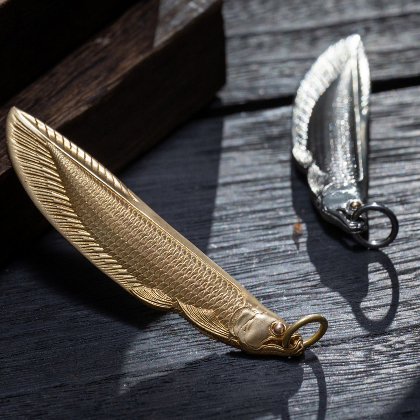 Arowana Fish shape blunt knife box opener letter opener EDC charm Gothic and punk accessory Fishermen gift Father gift husband gift