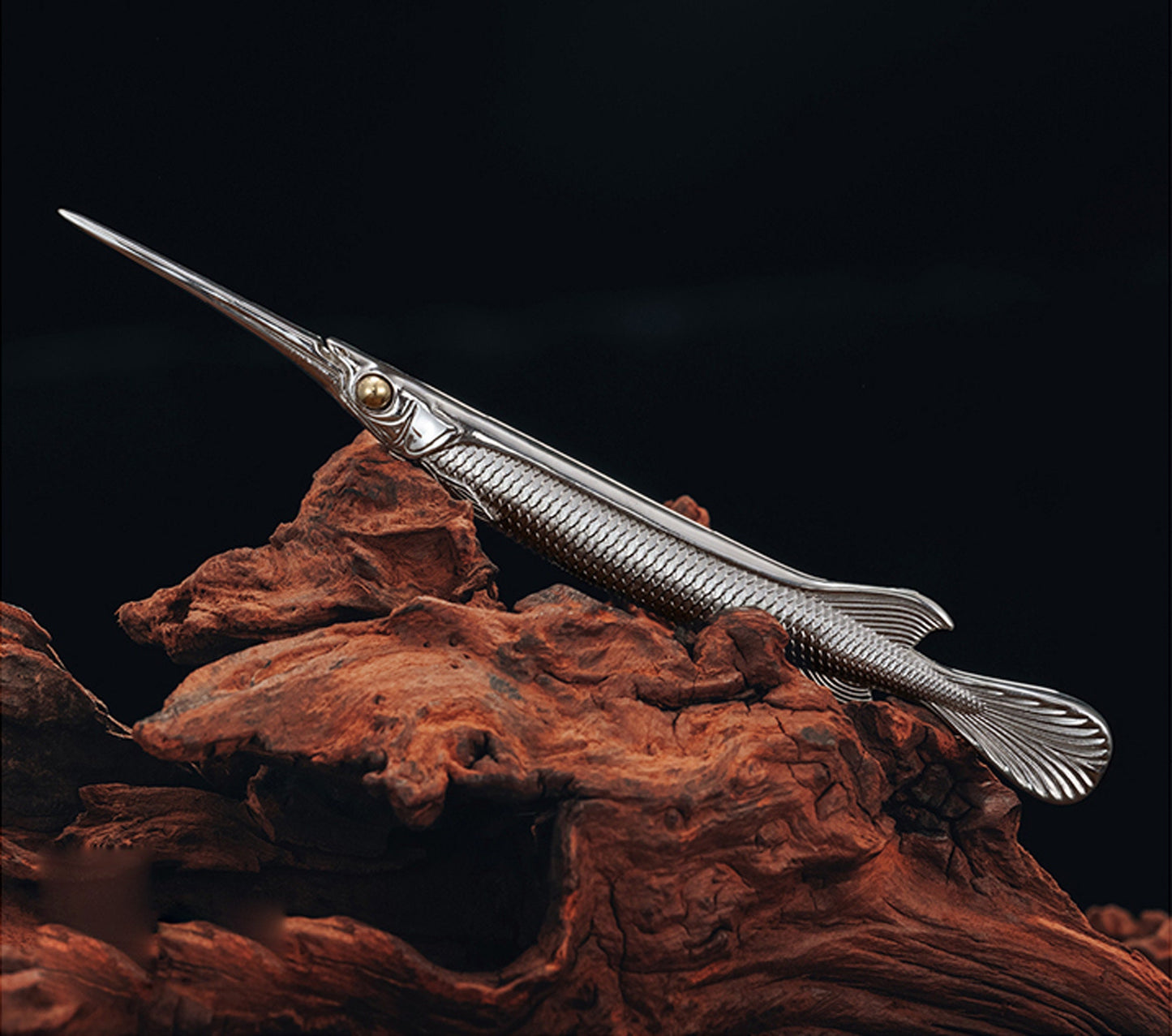 Spottail Needle Fish Tea Needle box opener Table Decoration EDC charm Gothic and punk accessory Fishermen gift Father gift husband gift
