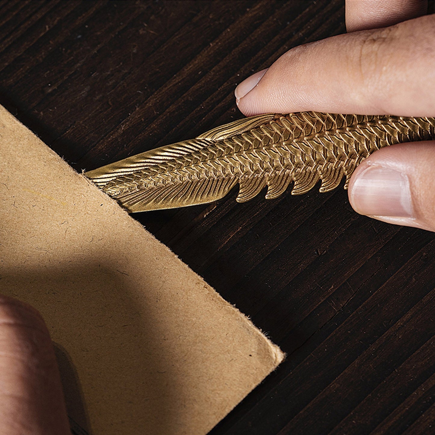 Polypterus Fish shape blunt knife box opener letter opener EDC charm Gothic and punk accessory Fishermen gift Father gift husband gift