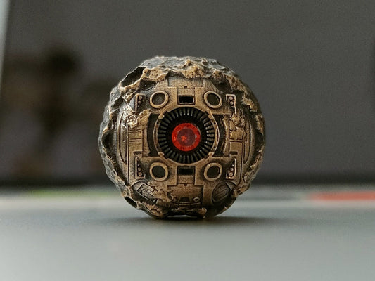 Paracord Bead "Mechanical Moon" knife bead-lanyard bead-EDC bead-custom bead-gift for men-bracelet bead paracord bracelet