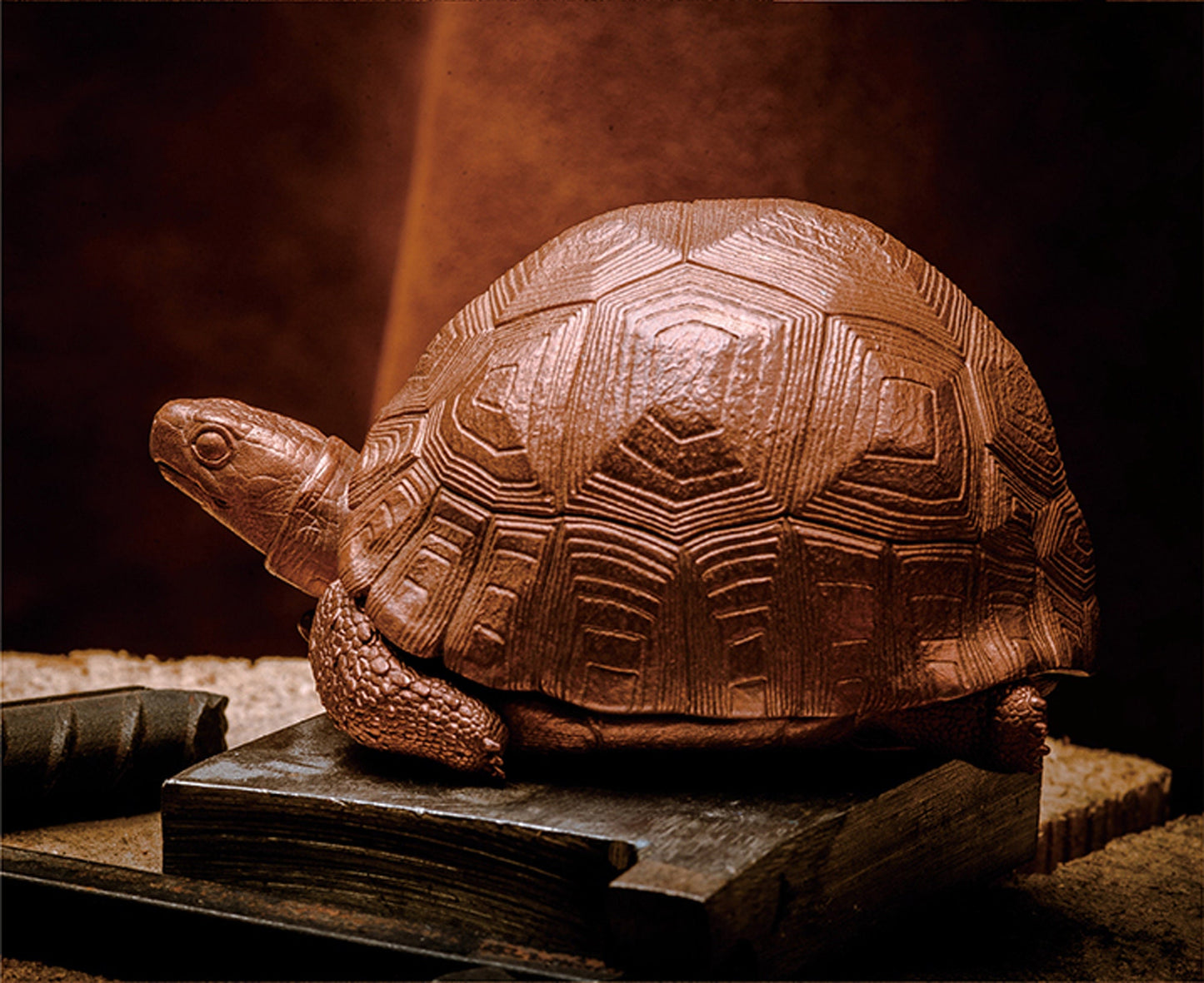 Brass Tortoise Tray Desk Decoration Red Copper Turtle EDC charm Gothic and punk accessory Father gift, husband gift, best man gift
