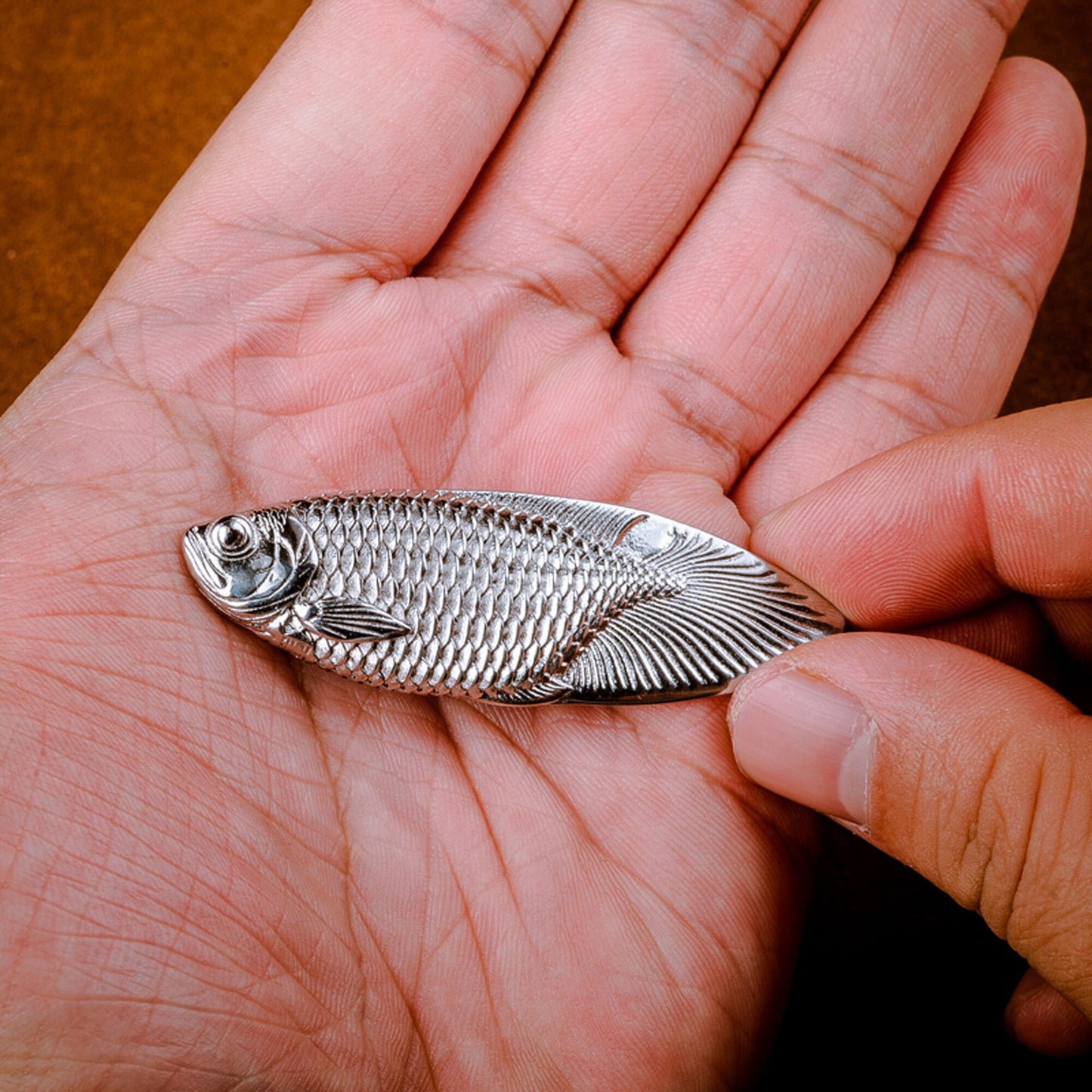 Fish shape blunt knife box opener Hand polished Stainless steel letter opener EDC charm Gothic and punk accessory Fishermen gift Father gift