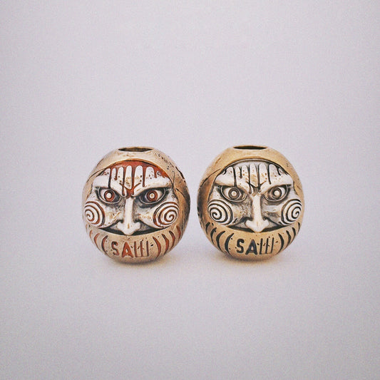 Paracord Bead "Daruma Scary SAW" knife bead-lanyard bead-EDC bead-custom bead-gift for men-bracelet bead paracord bracelet