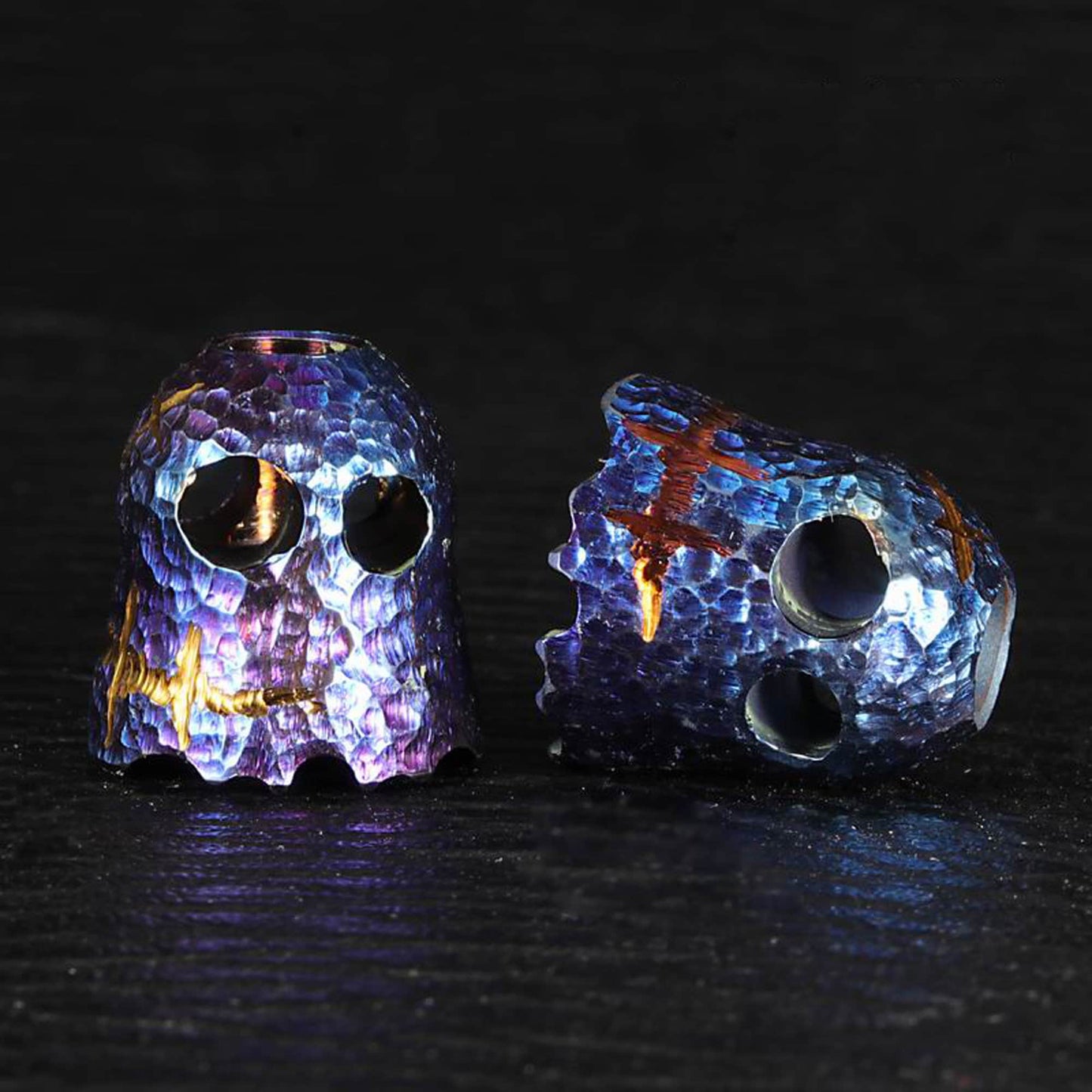 Paracord bead "Hand Engraved Titanium Bead"" knife bead-lanyard bead-EDC bead-custom bead-gift for men-bracelet bead