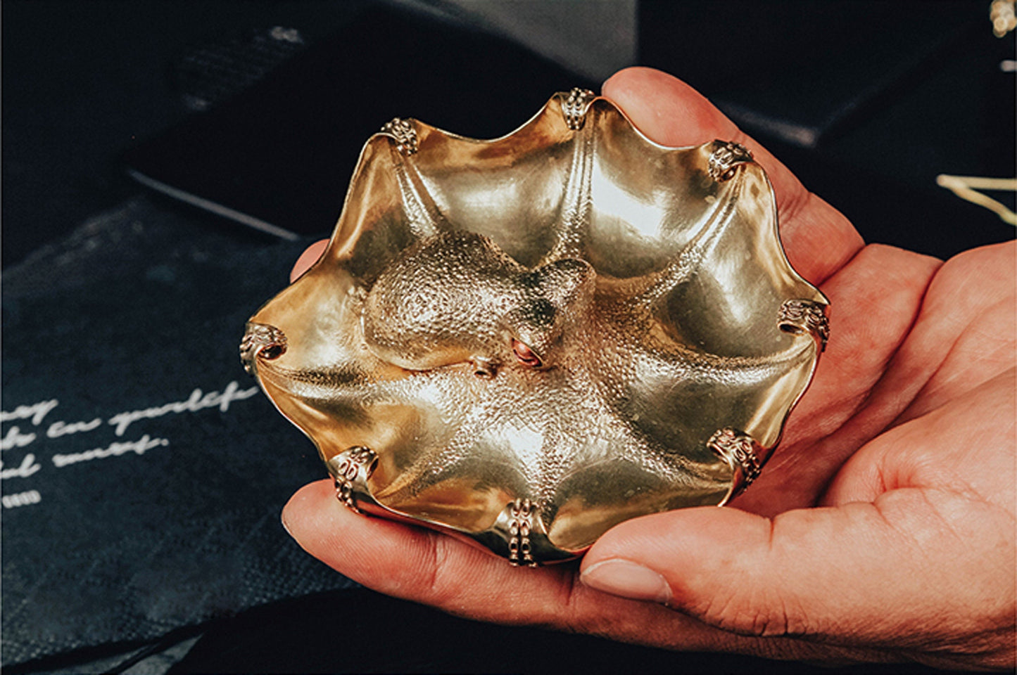 Brass Octopus Tray Handmade desk decoration ashtray Cthulhu Mythos Devilfish Solid Brass EDC Gothic and punk accessory Father gift, man gift