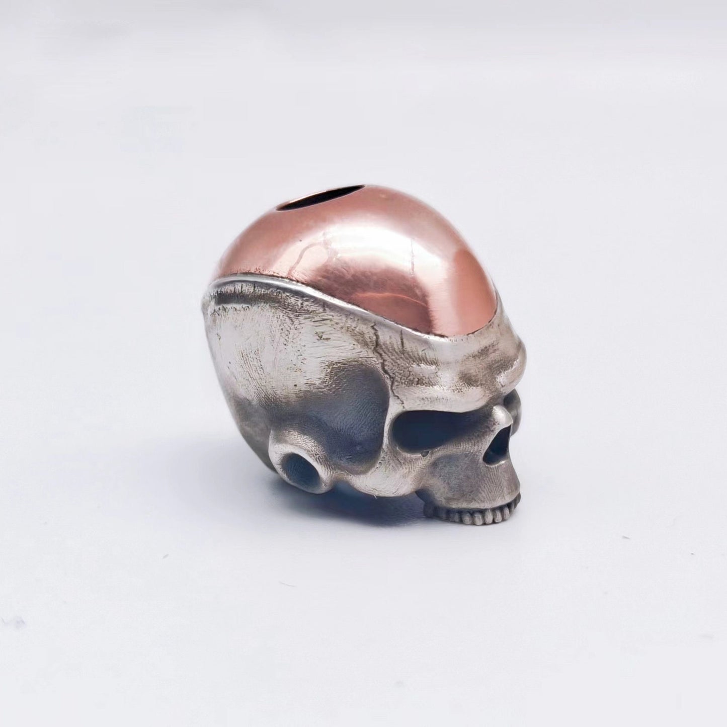 Silver Paracord Bead "S925 Silver Frieza Skull" knife bead- Handmade lanyard bead-EDC bead-custom bead-gift for men-paracord bracelet bead