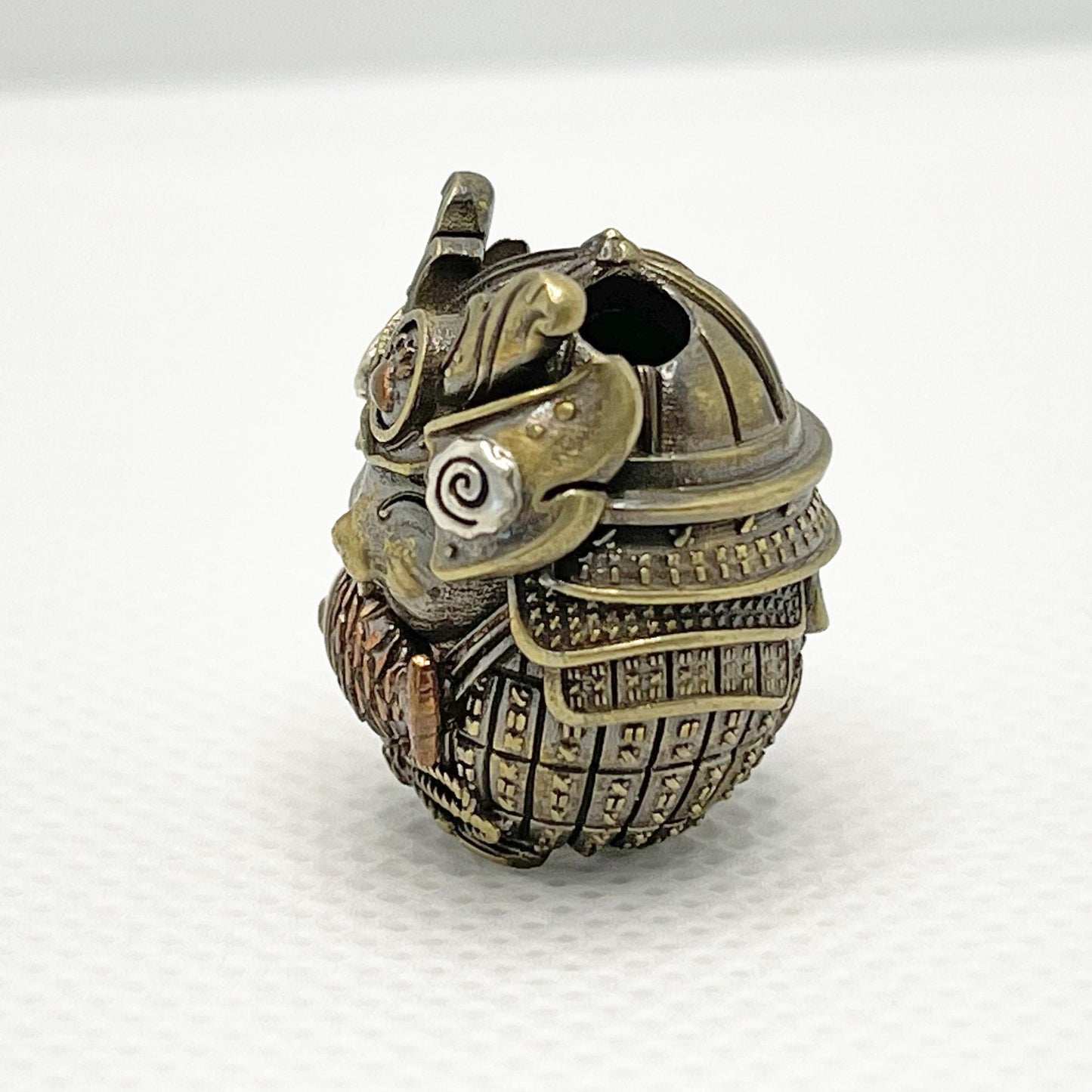 Paracord Bead "Cat Samurai Warrior" knife bead-lanyard bead-EDC bead-animal bead-custom bead-gift for men-bracelet bead paracord bracelet