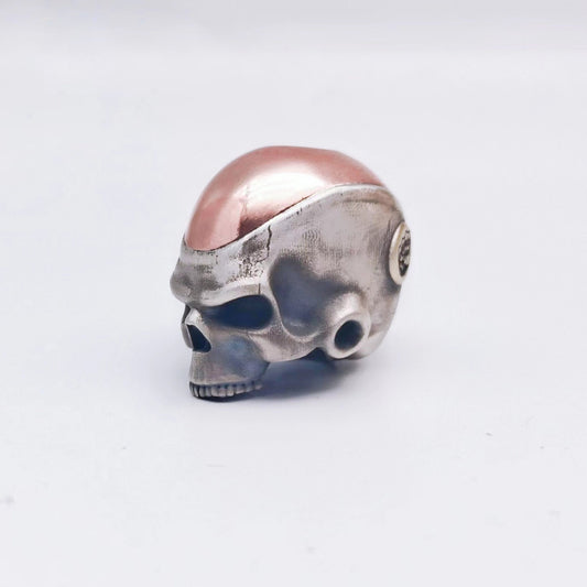 Silver Paracord Bead "S925 Silver Frieza Skull" knife bead- Handmade lanyard bead-EDC bead-custom bead-gift for men-paracord bracelet bead