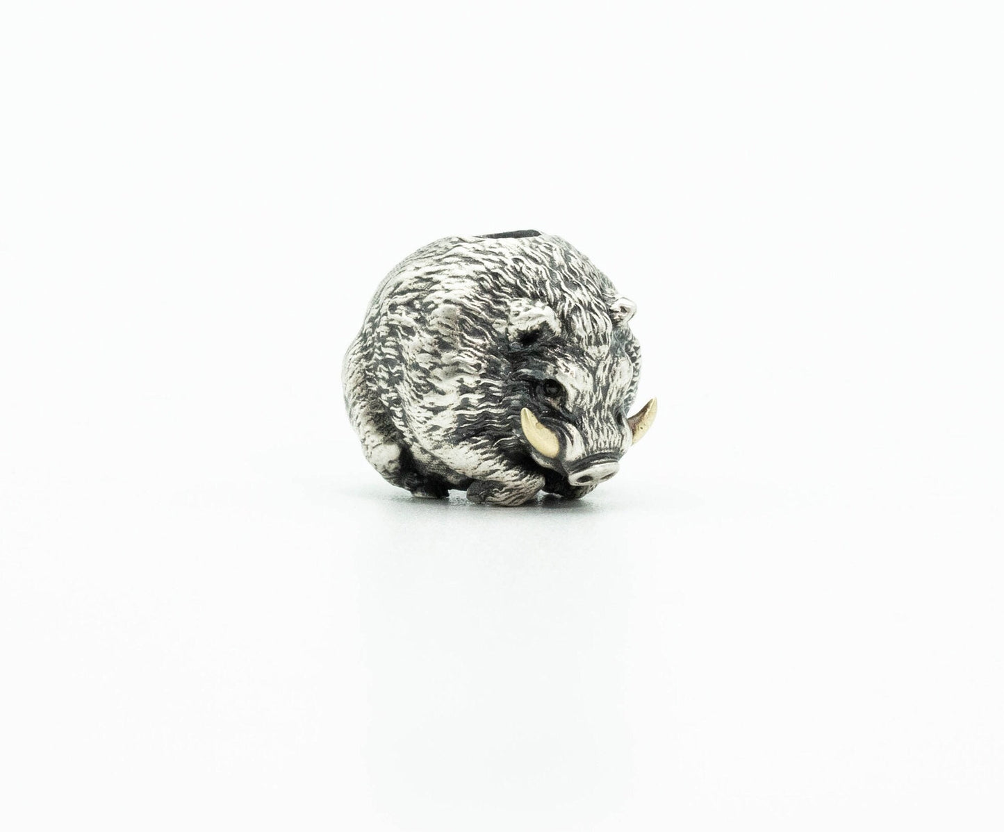 Paracord Bead "Wild Boar true-life style" knife bead-Handmade lanyard bead-EDC bead-animal bead-gift for men-bracelet bead paracord bracelet