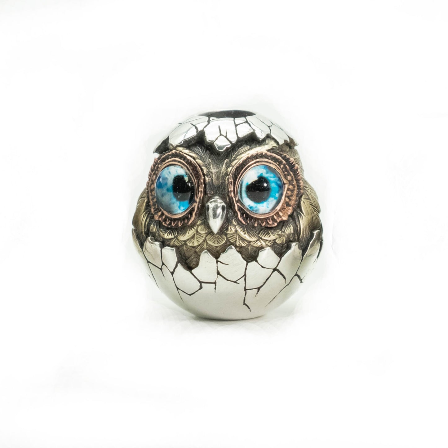 Paracord Bead "Baby Owl Out of Egg" knife bead-lanyard bead-EDC bead-custom bead-gift for men-bracelet bead paracord bracelet