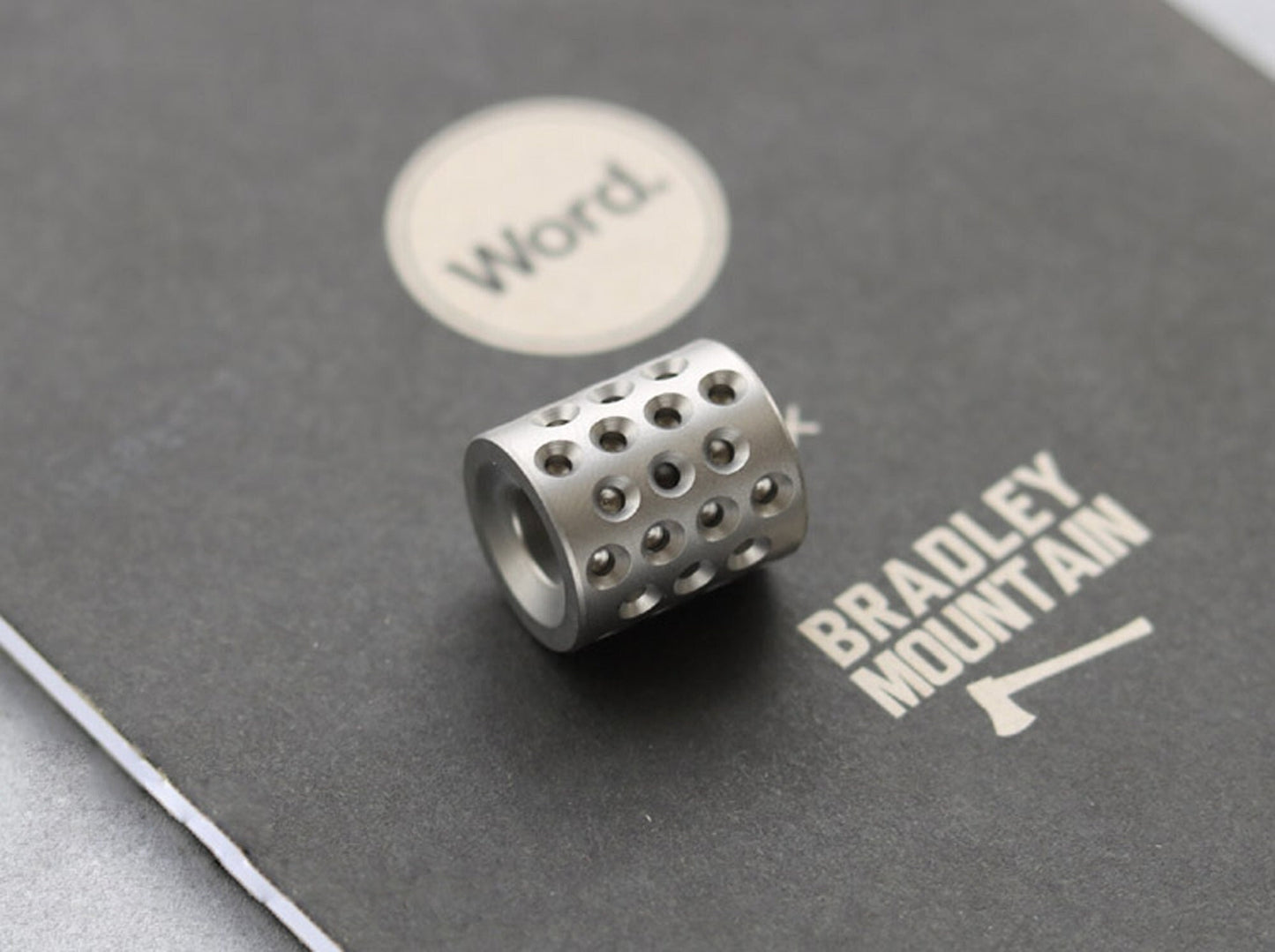Paracord bead "Multihole Titanium Bead" knife bead-lanyard bead-EDC bead-custom bead-gift for men-bracelet bead