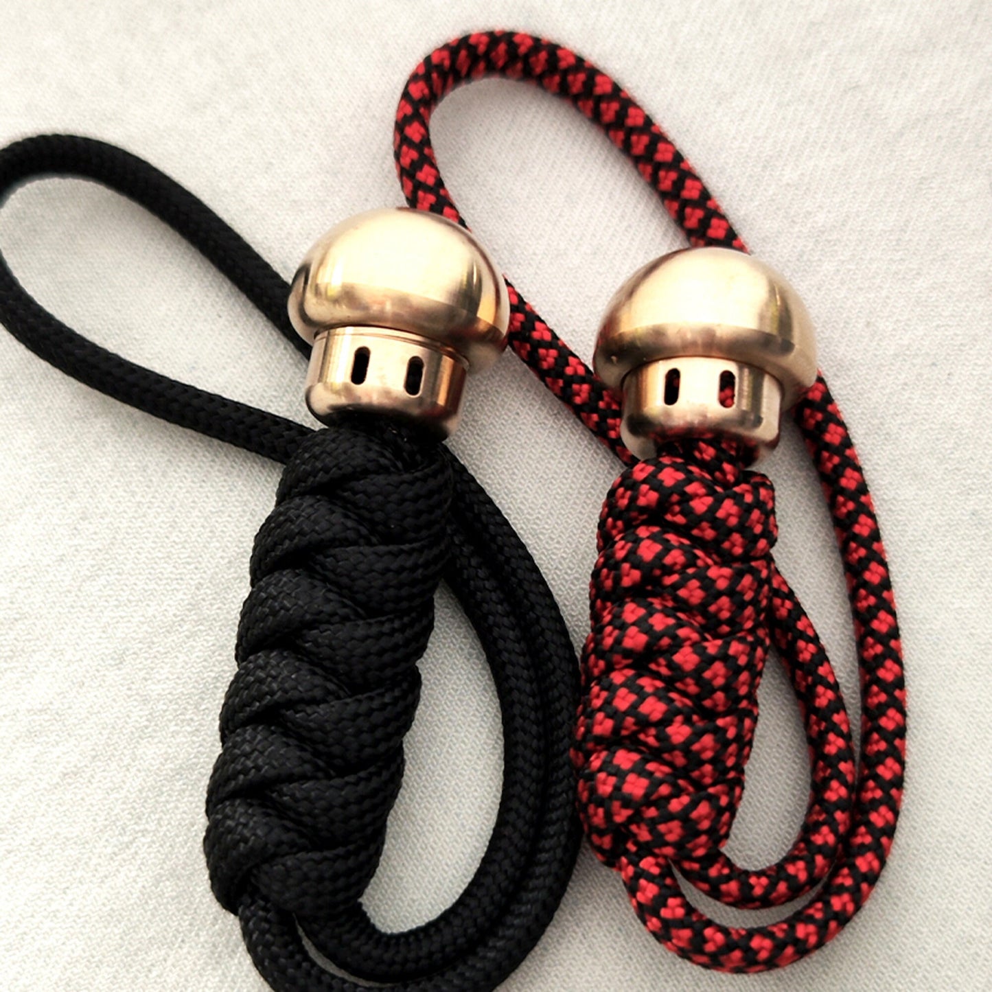 Paracord Bead "Brass Mushroom" knife bead-lanyard bead-EDC bead-animal bead-custom bead-gift for men-bracelet bead paracord bracelet