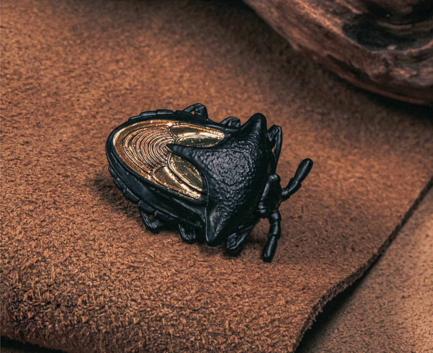 Stinkbug Brooch Tie Tack Bug Collar pin Solid Brass tie pin hat pin EDC charm Gothic punk accessory Father gift, husband gift, man gift