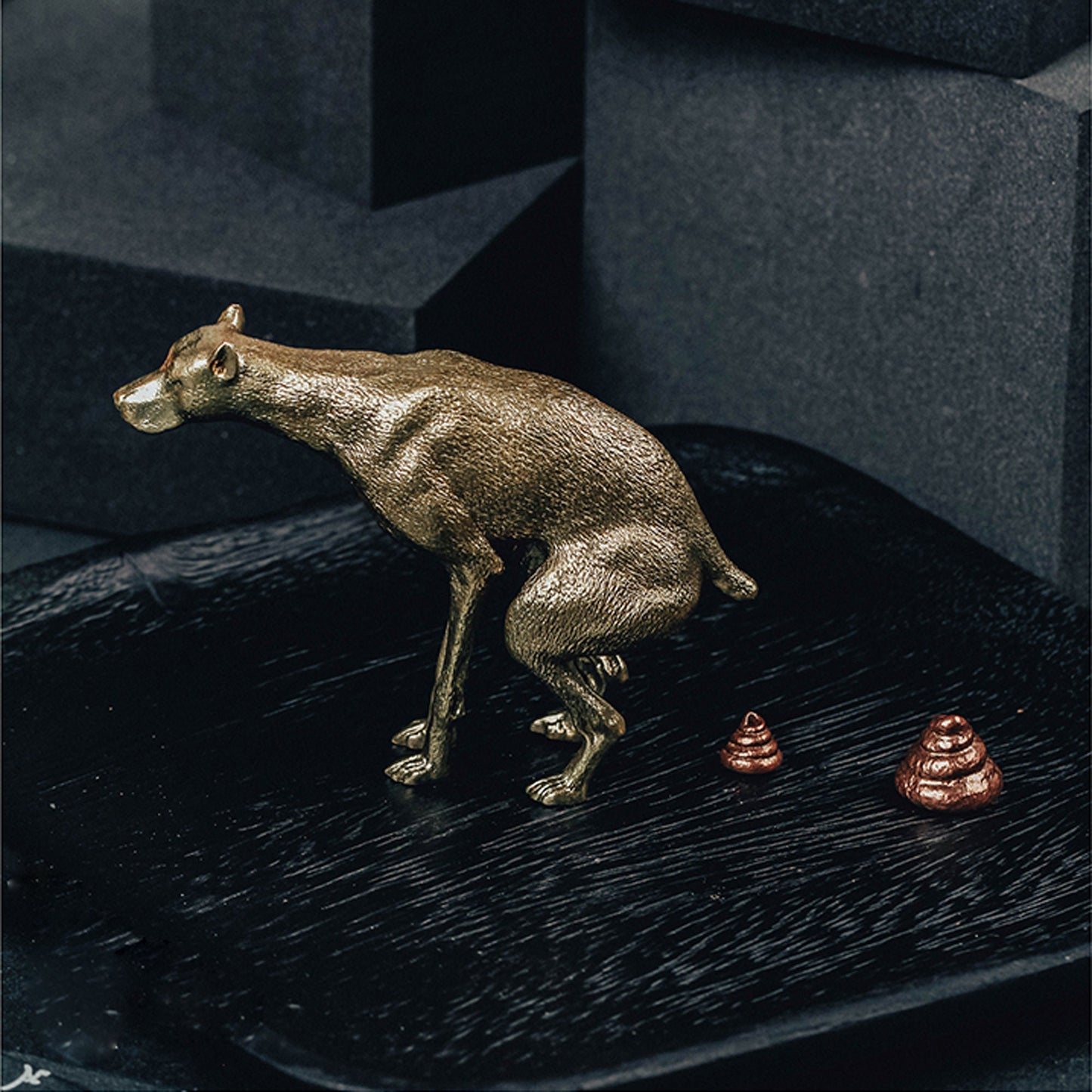 Poo Poo Dog Desk Decoration Shitting Dog incense holder EDC charm Gothic and punk accessory Father gift, husband gift, best man gift