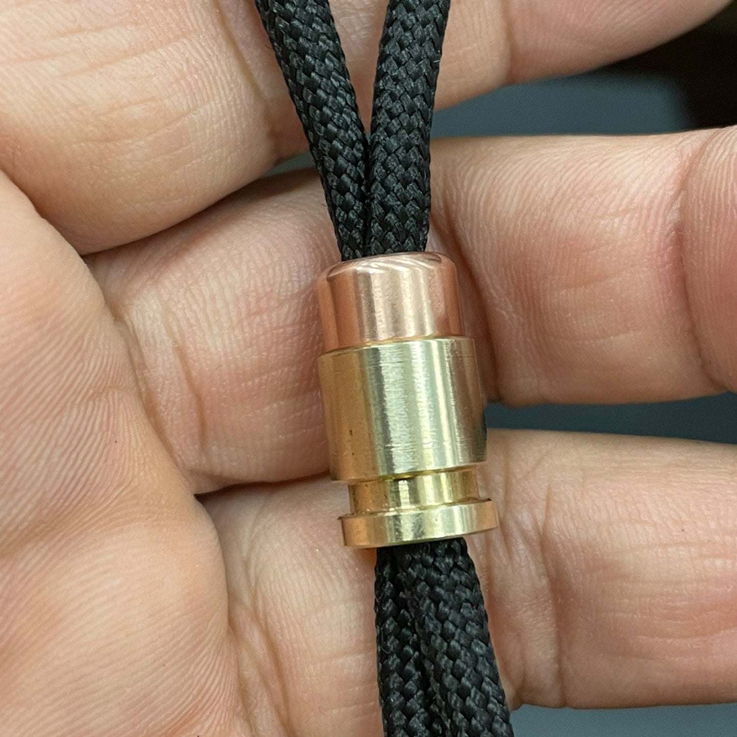 Paracord bead "Brass Bullet Shape Bead" lanyard knife bead-EDC-custom bead-gift for men-bracelet of paracord-
