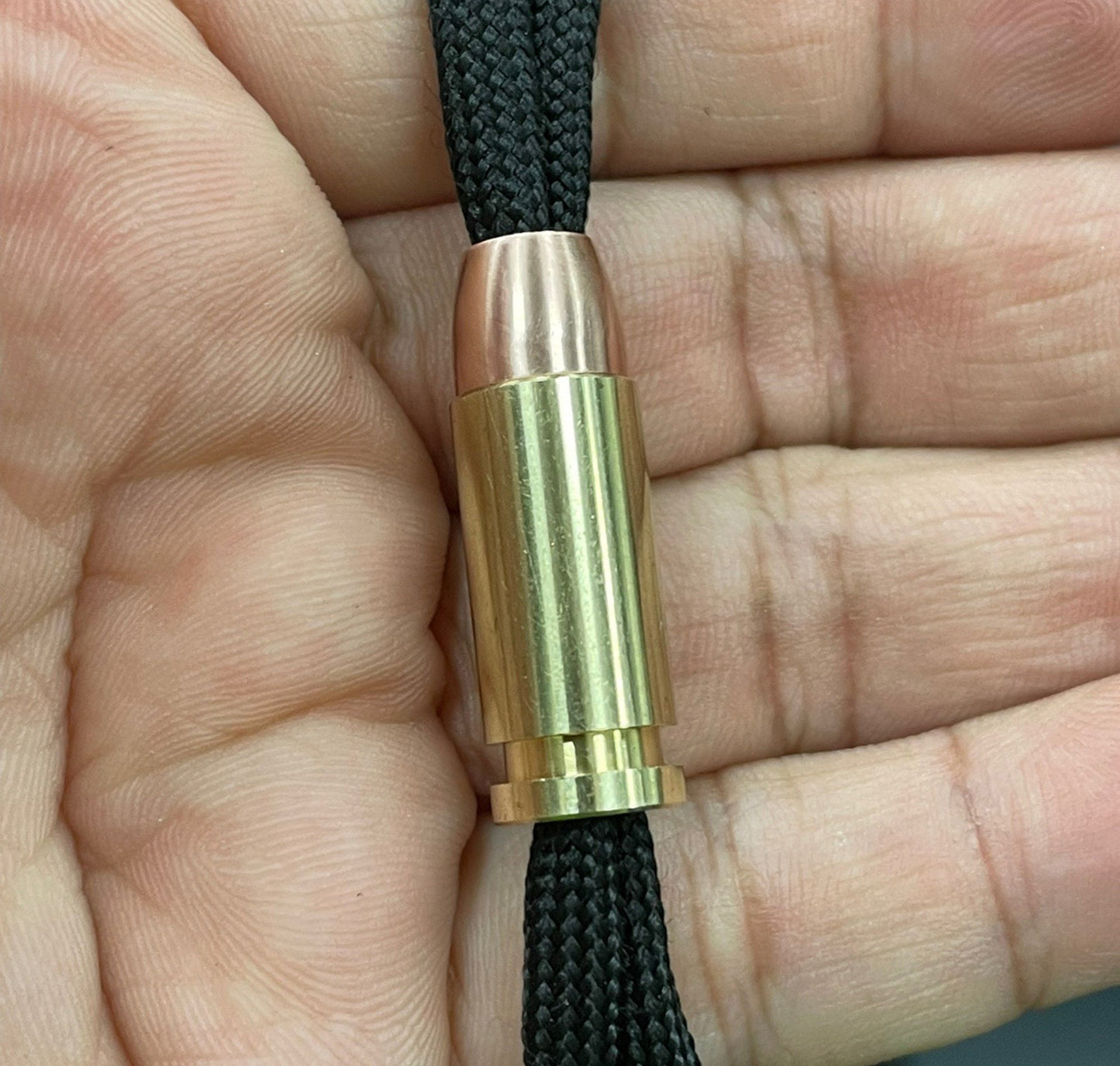 Paracord bead "Brass Bullet Shape Bead" lanyard knife bead-EDC-custom bead-gift for men-bracelet of paracord-