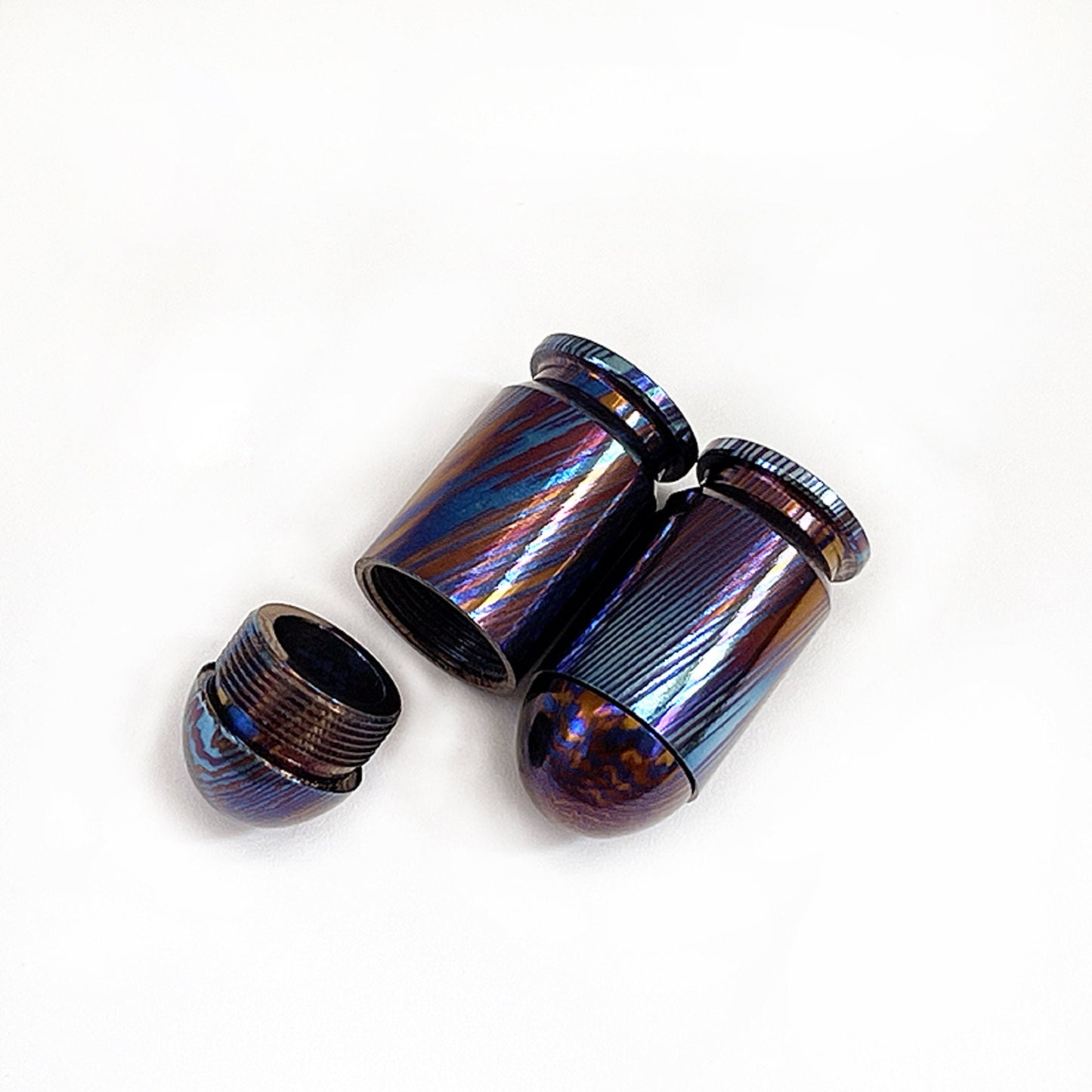 Paracord Bead Timascus Bullet Shape Titanium Brass Alloy lanyard knife bead-EDC-custom bead-gift for men bracelet of paracord