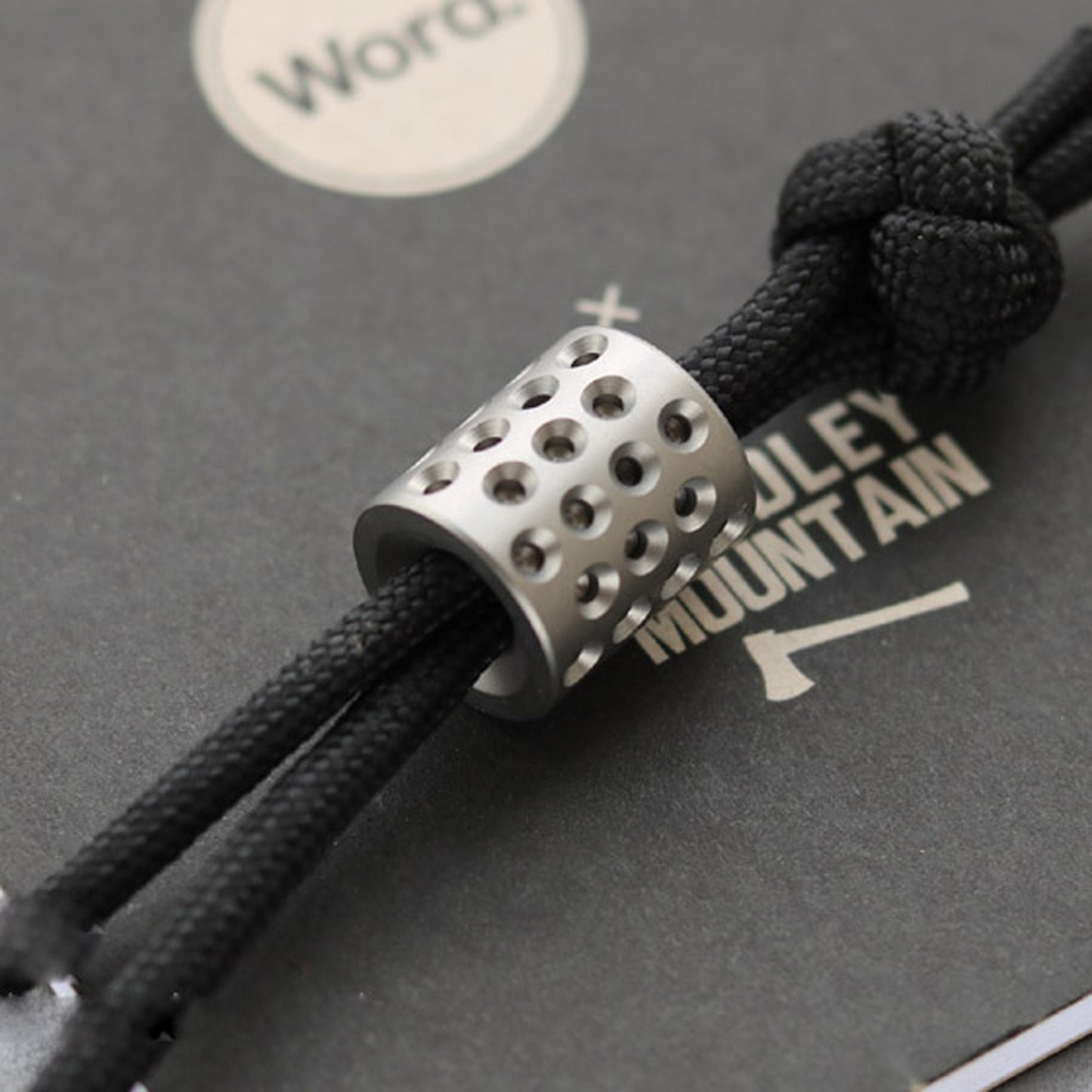Paracord bead "Multihole Titanium Bead" knife bead-lanyard bead-EDC bead-custom bead-gift for men-bracelet bead