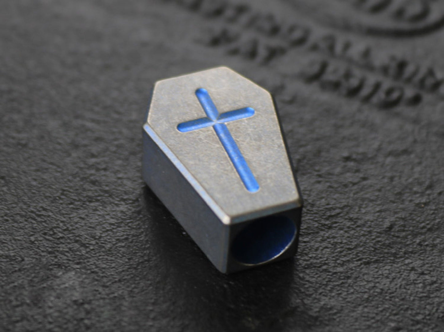 Paracord bead "Titanium Tomb" knife bead-lanyard bead-EDC bead-custom bead-gift for men-bracelet bead