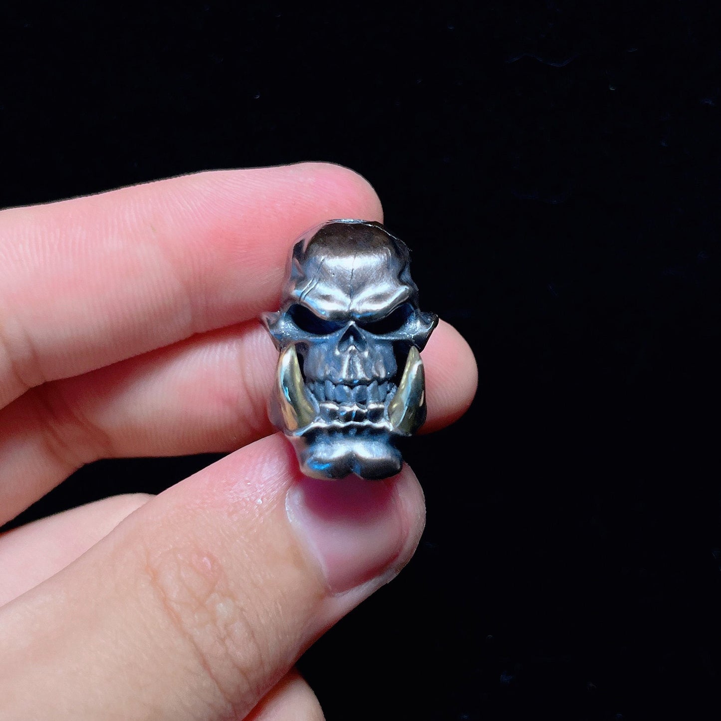 Paracord Bead "Orcs Skull" knife bead-lanyard bead-EDC bead-animal bead-gift for men-bracelet bead paracord bracelet