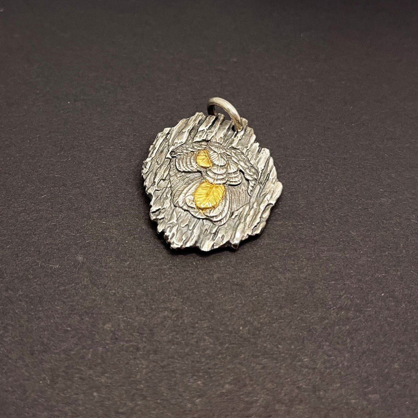 Silver Gold Owl Pedant necklace for girl or boy Handmade S925 Solid Sterling Silver 24K gold inlay  wedding gift women Jewelry