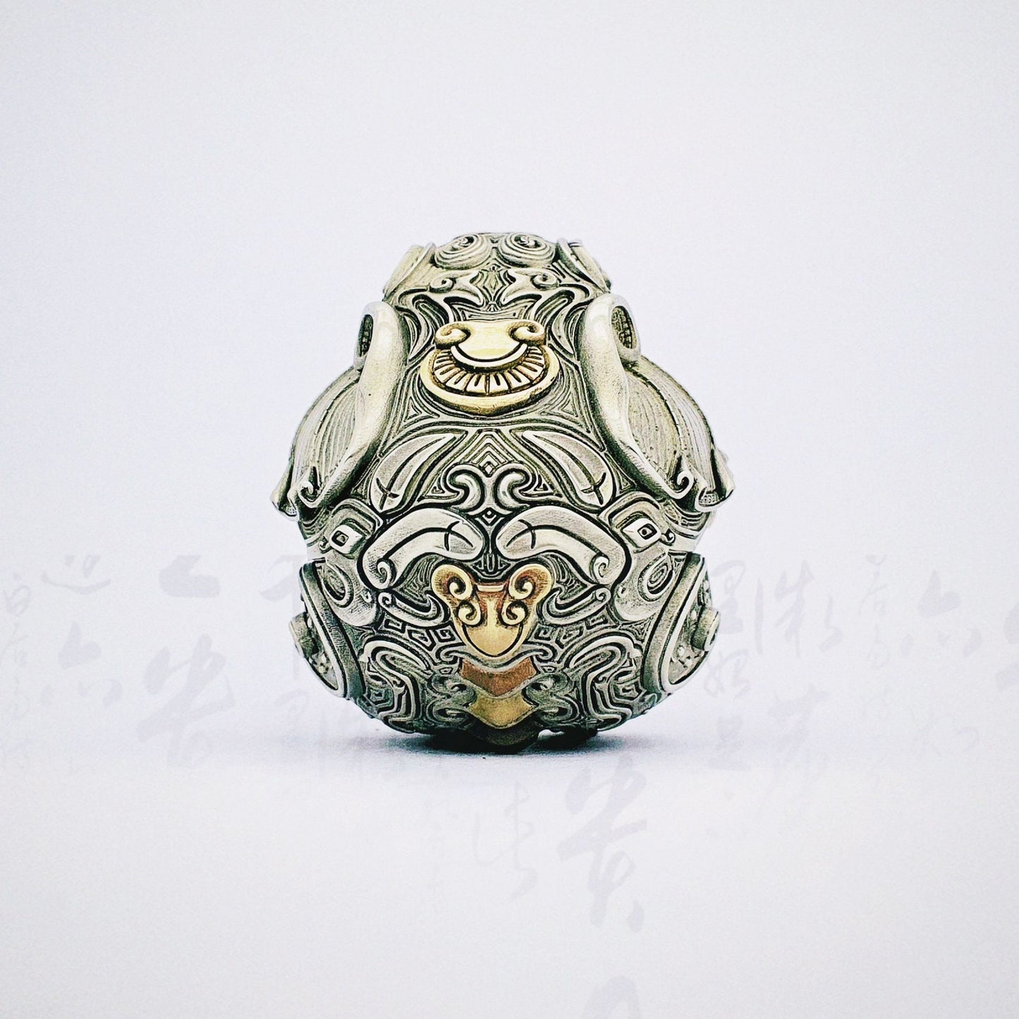 Elephant Desk Decoration "Elephant Pattern Style" Handmade cupronickel decoration Elephant