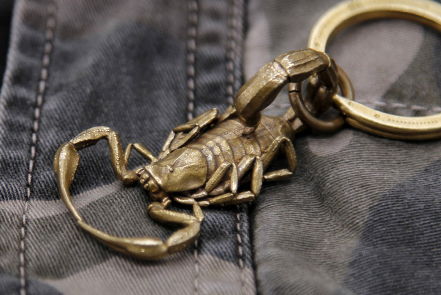Scorpion key chain Solid Brass Key ring EDC charm Gothic and punk accessory deep sea lover Father gift, husband gift, best man gift