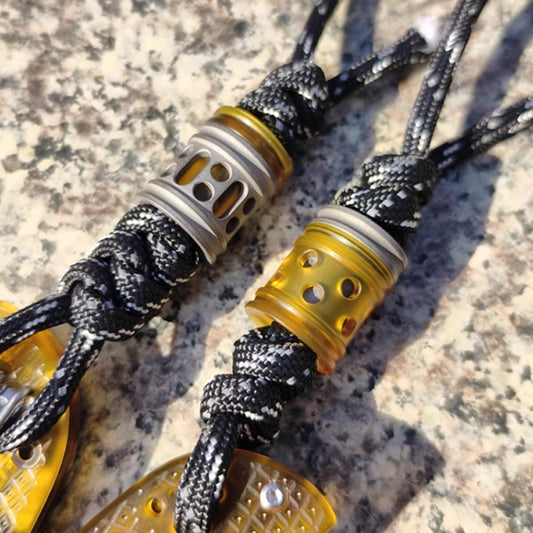 Paracord bead "PEI + Ti" knife bead-lanyard bead-EDC bead-custom bead-gift for men-bracelet bead
