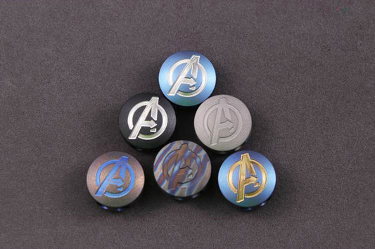 Paracord bead "The Avengers Logo Titanium Bead T" knife bead-lanyard bead-EDC bead-custom bead-gift for men-bracelet bead