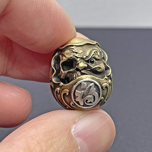Paracord Bead "Daruma Egg" knife bead-lanyard bead-EDC bead-custom bead-gift for men-bracelet bead paracord bracelet