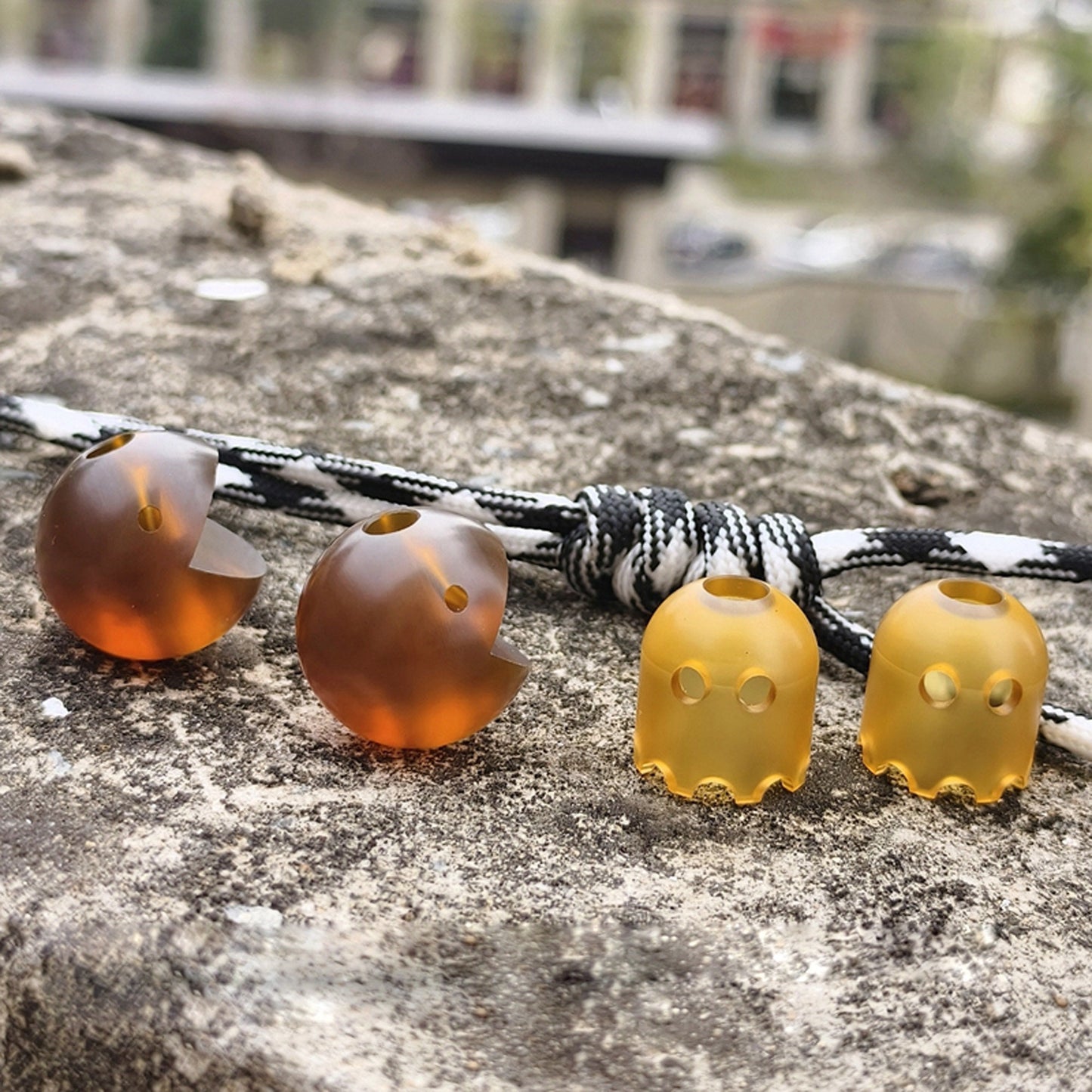 Paracord bead "PEI Little Ghost" knife bead-lanyard bead-EDC bead-custom bead-gift for men-bracelet bead