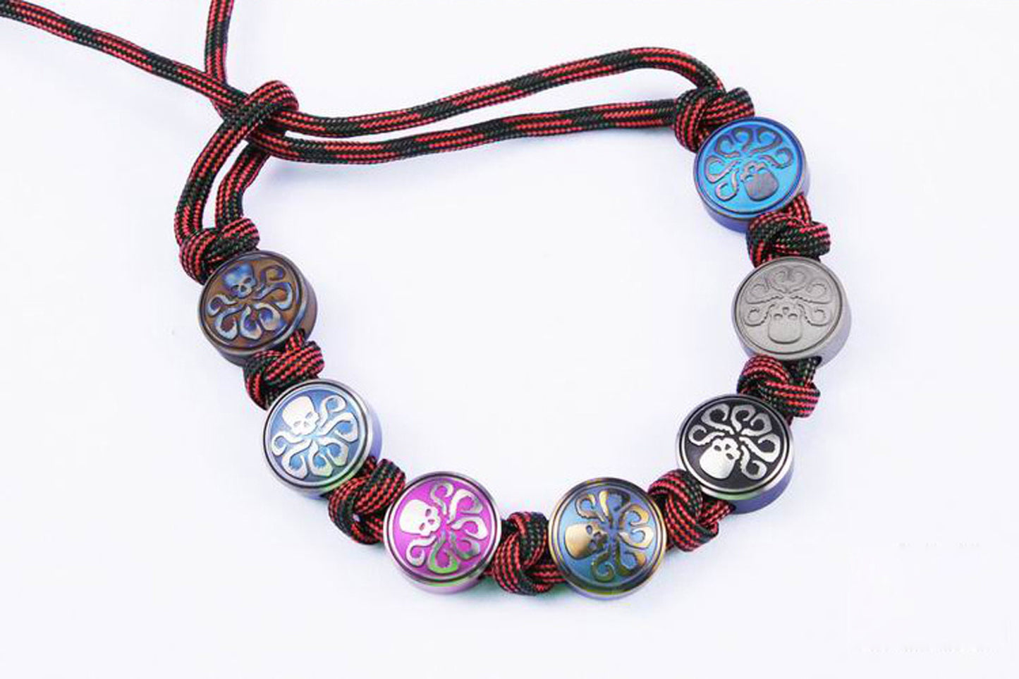 Paracord bead "Hydra Avengers Titanium Bead S" knife bead-lanyard bead-EDC bead-custom bead-gift for men-bracelet bead