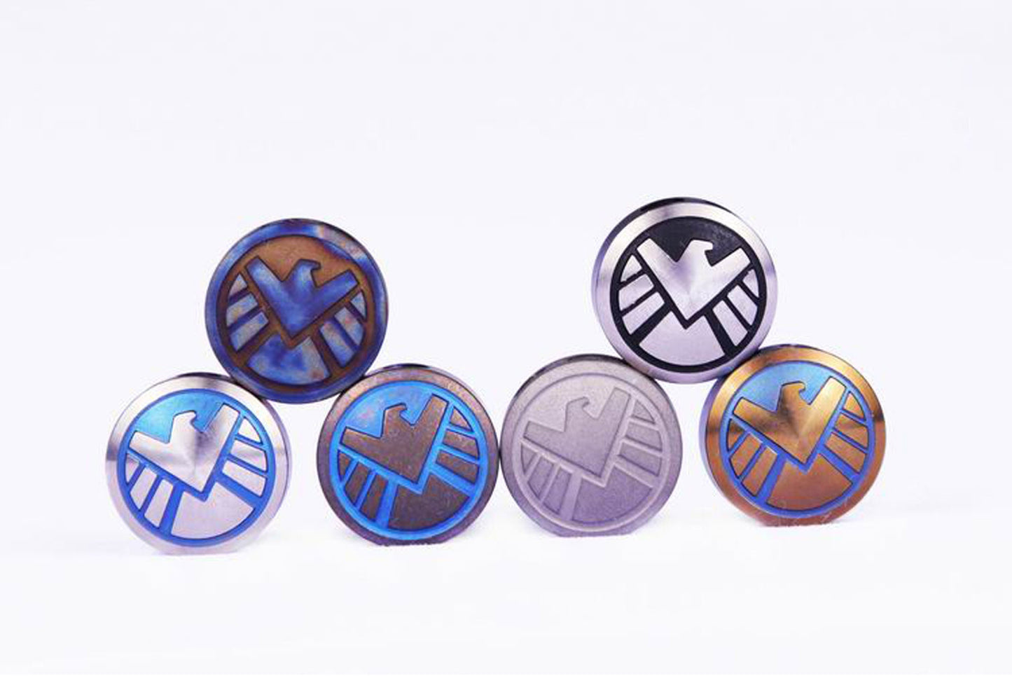 Paracord bead "S.H.I.E.L.D. Logo Titanium Bead R" knife bead-lanyard bead-EDC bead-custom bead-gift for men-bracelet bead