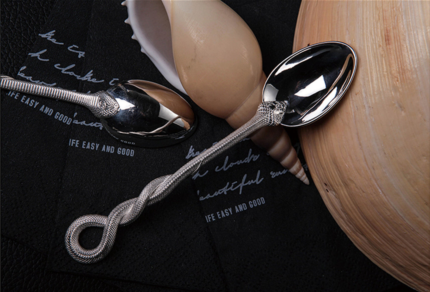 Solid Silver Spoon Snake Eating Egg EDC Gothic and punk accessory Smoker gift Men gift Father gift husband gift