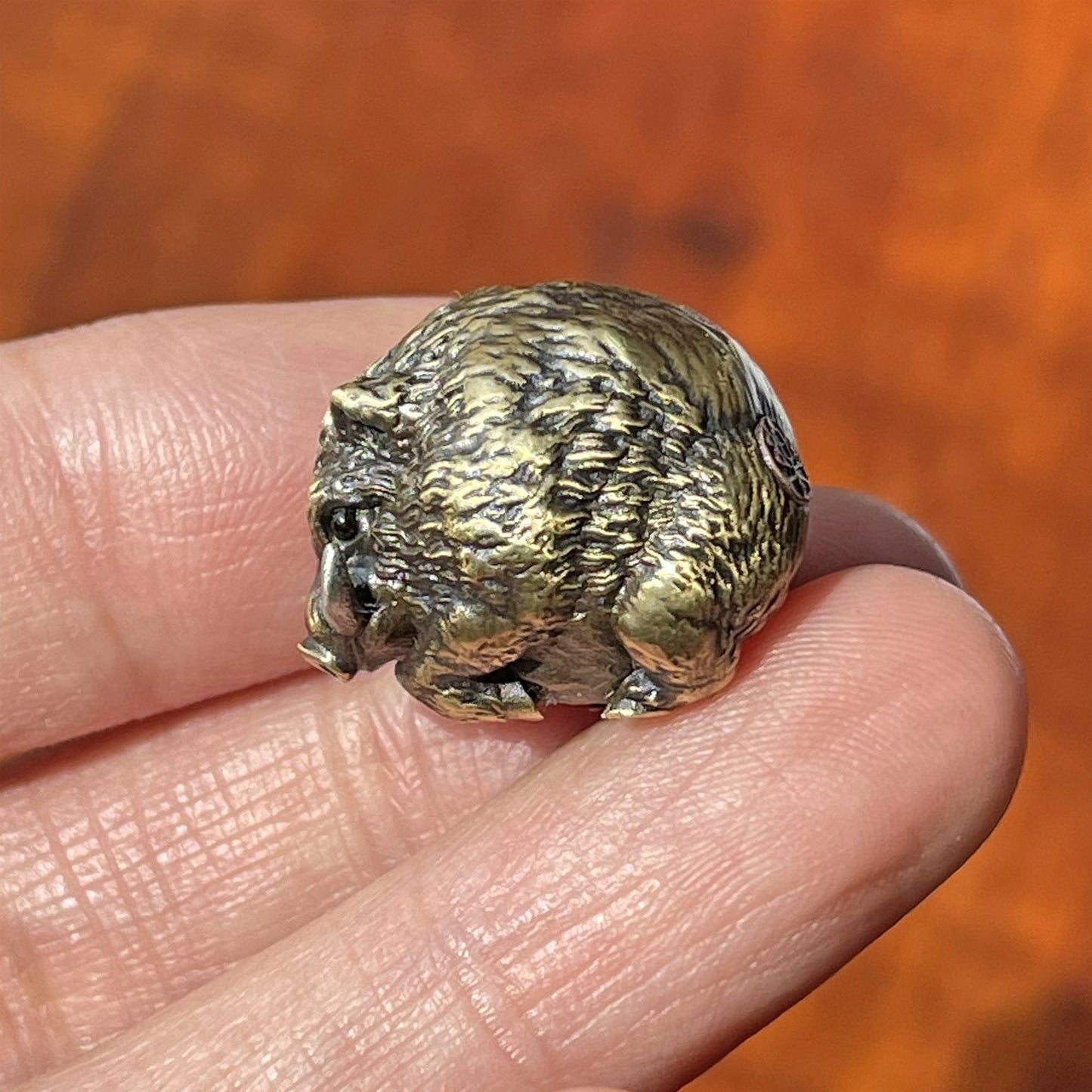 Paracord Bead "Wild Boar true-life style" knife bead-Handmade lanyard bead-EDC bead-animal bead-gift for men-bracelet bead paracord bracelet