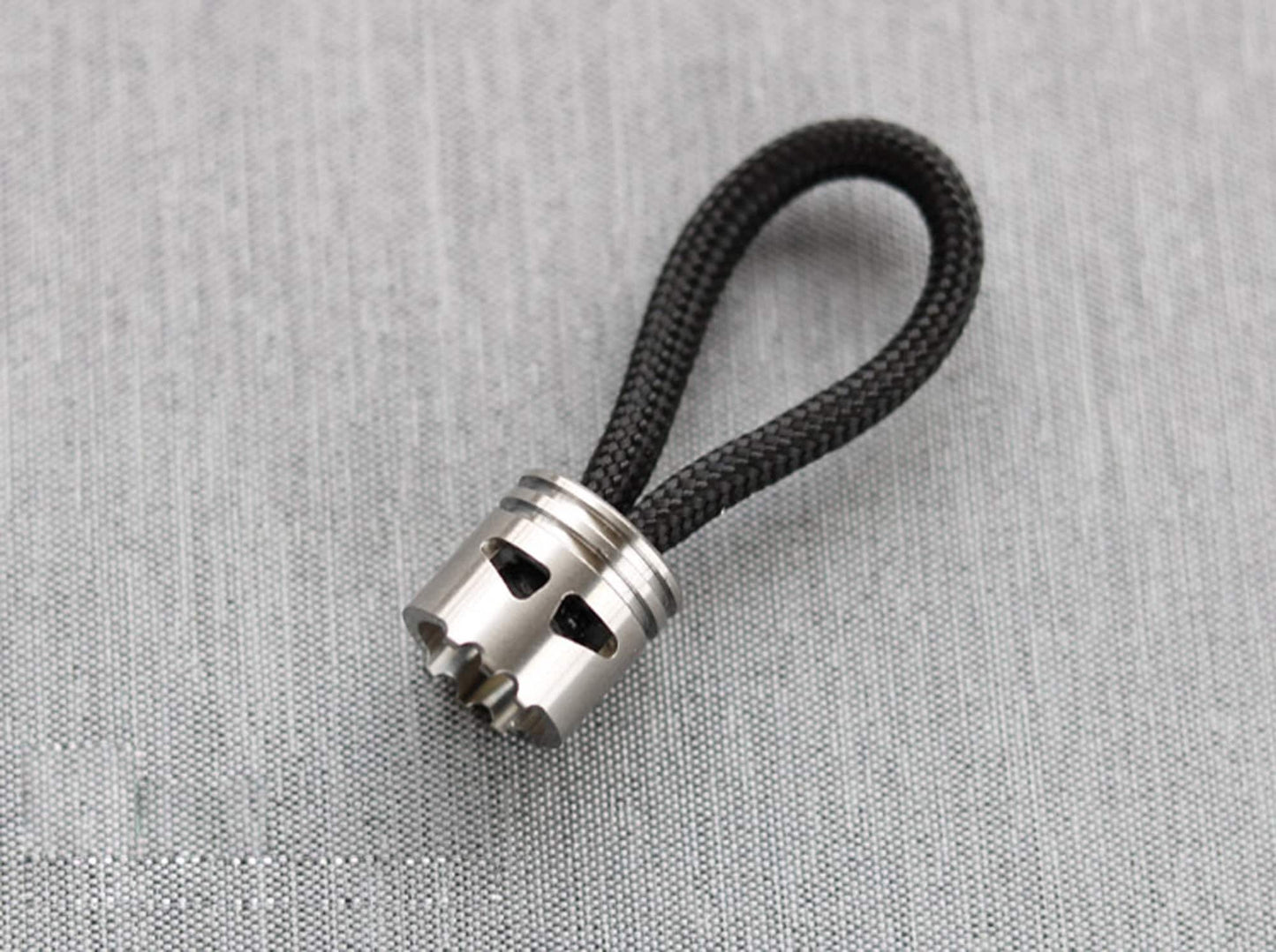 Paracord bead "Titanium Little Demon" knife bead-lanyard bead-EDC bead-custom bead-gift for men-bracelet bead