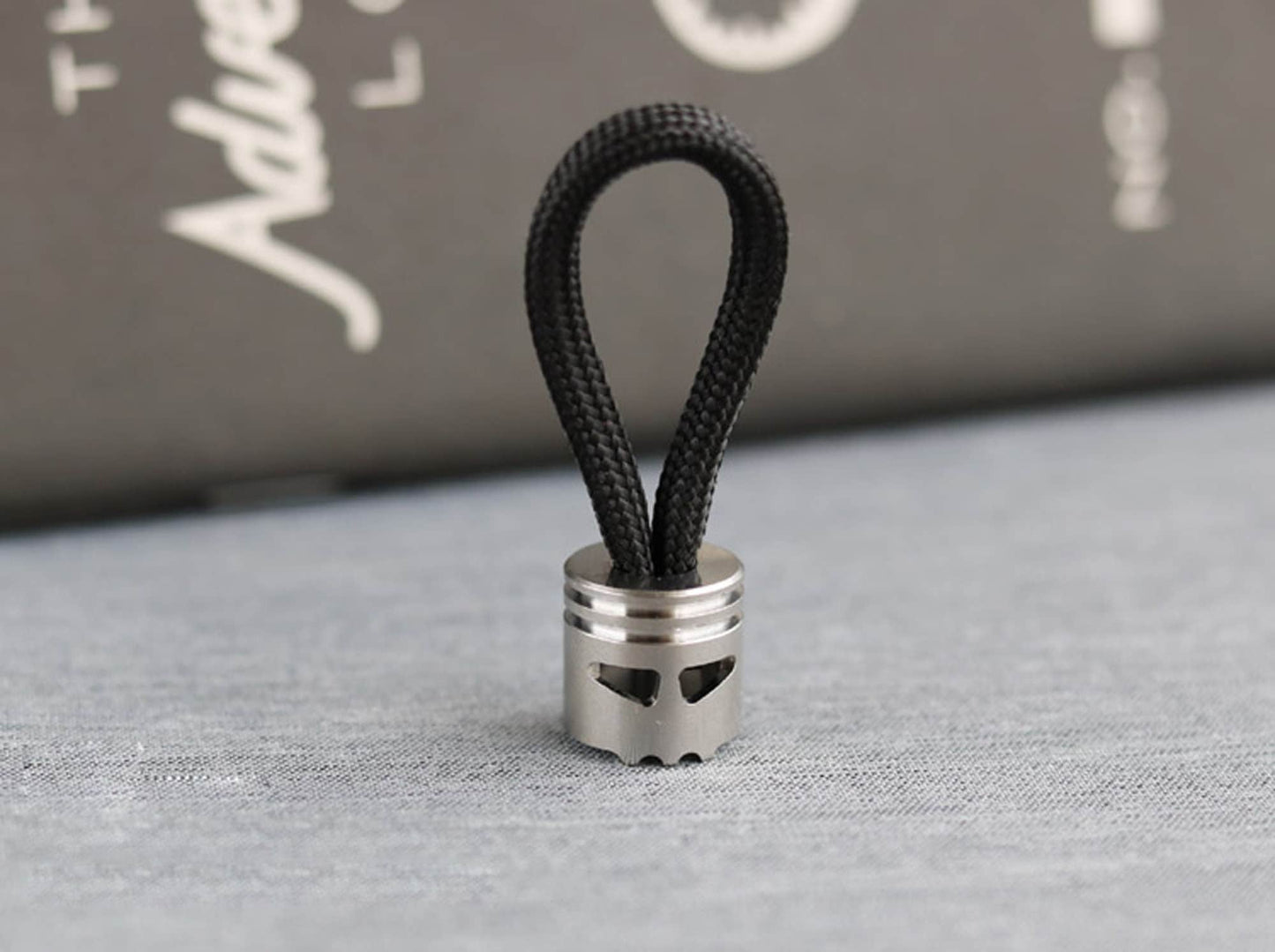Paracord bead "Titanium Little Demon" knife bead-lanyard bead-EDC bead-custom bead-gift for men-bracelet bead