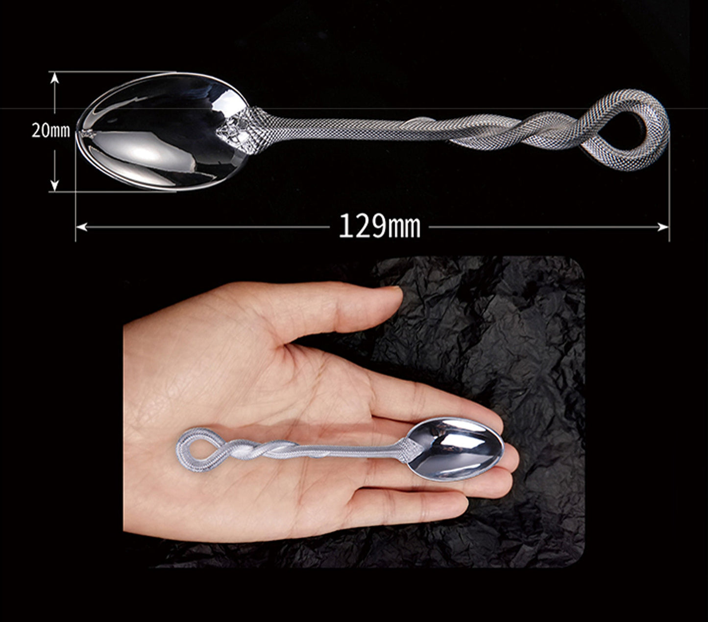 Solid Silver Spoon Snake Eating Egg EDC Gothic and punk accessory Smoker gift Men gift Father gift husband gift